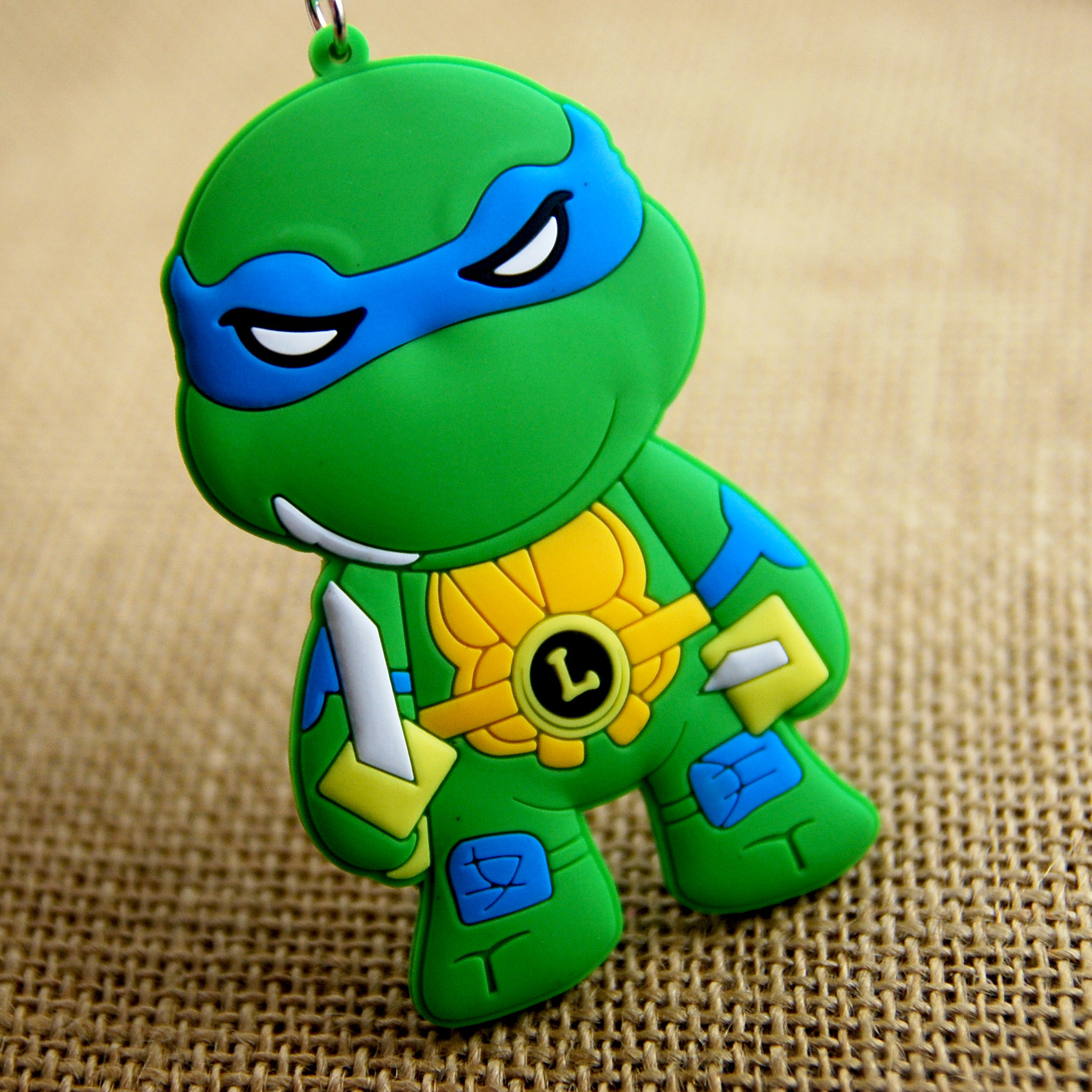 人气热销美国电影忍者神龟系列多款q版软胶卡通钥匙扣挂饰礼品
