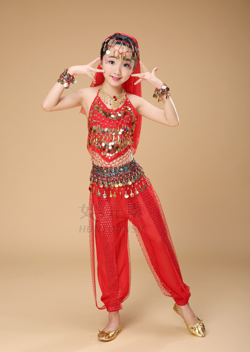 儿童肚皮舞表演套服女童印度舞演出服六一幼儿园表演舞蹈服装
