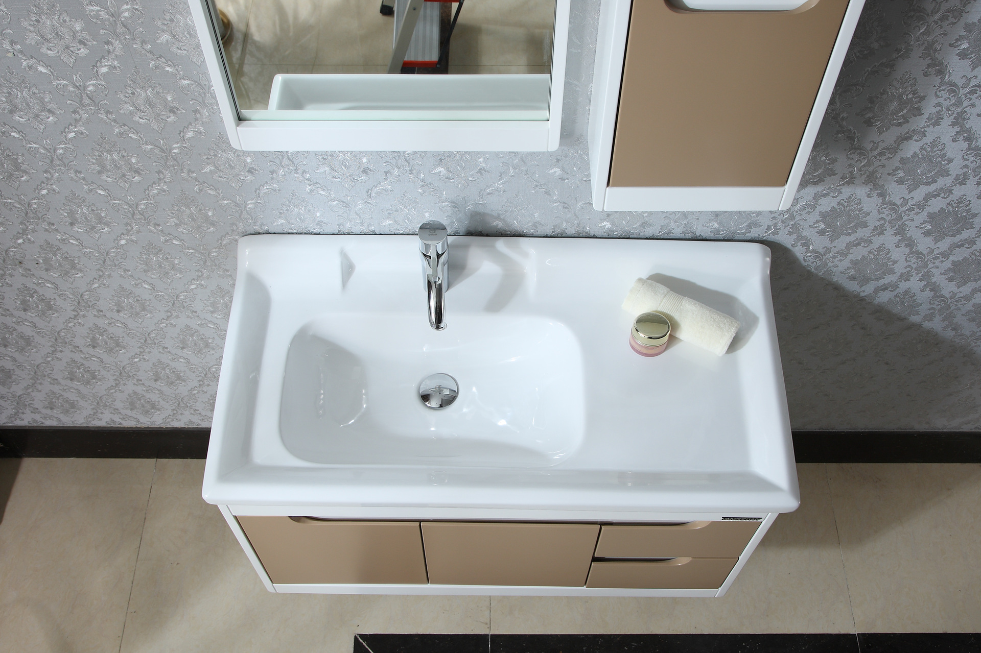 厂家直销 扬子卫浴橡木浴室柜挂墙式吊柜洗手盆洗脸盆镜柜组合