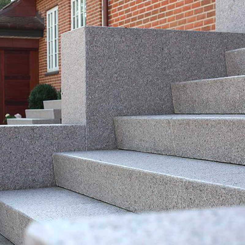 山东五莲花台阶石 广场专用花岗岩台阶石 北方五莲花石材供应商