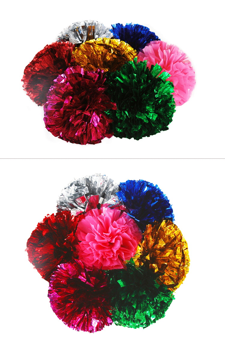 厂家直销 啦啦队拉拉操摇花 舞蹈表演花球 加油助威啦啦队手花