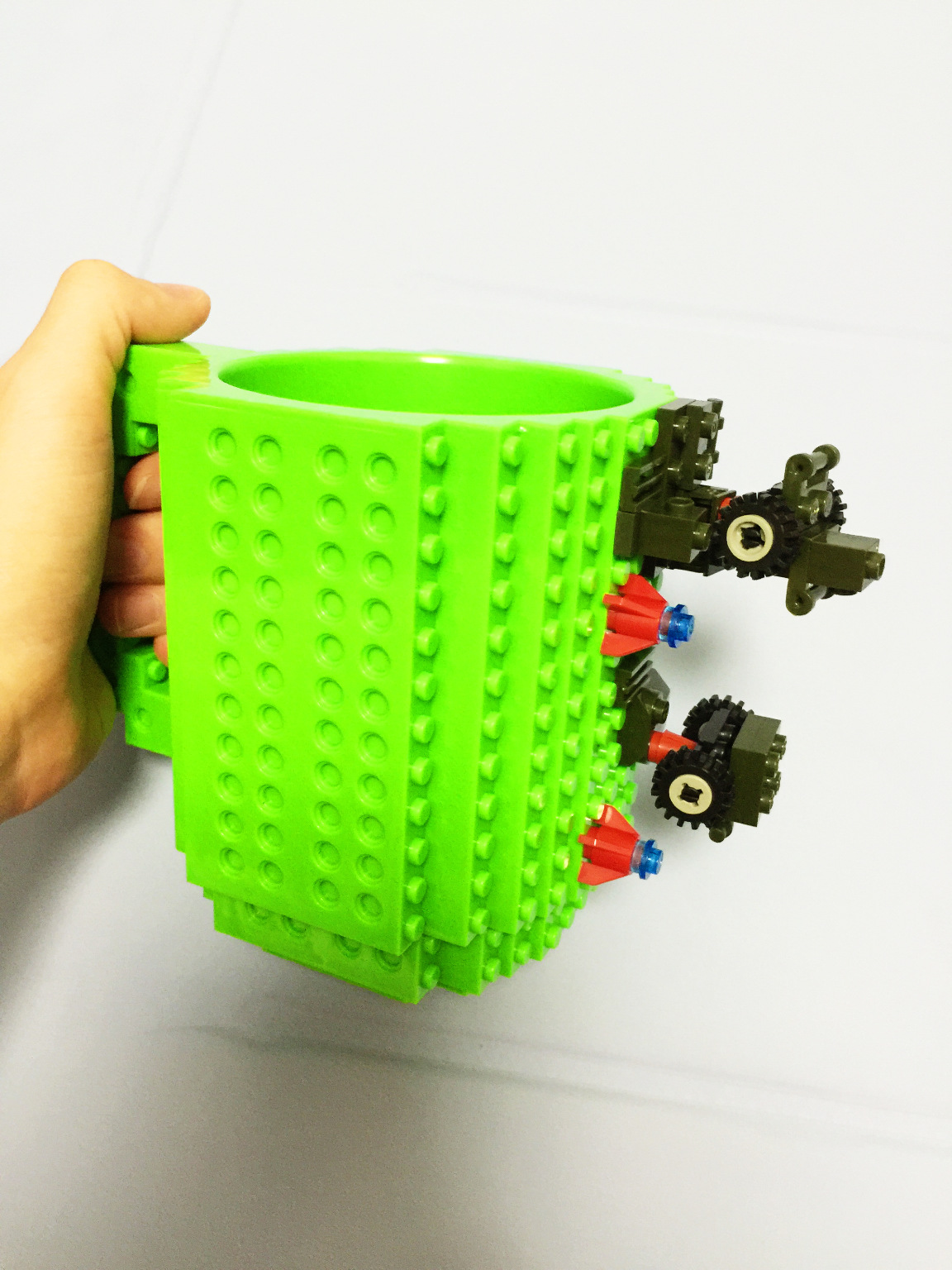 出口lego乐高积木杯 创意个性拼装杯diy组装杯咖啡杯马克随手水杯