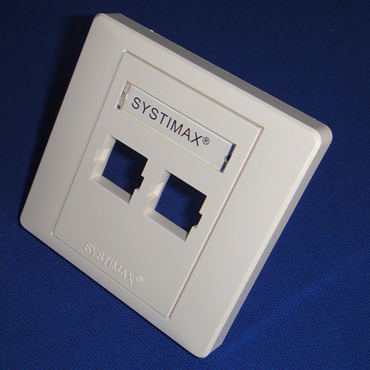 厂家直销86型sc双口光纤面板abs新料斜口面板嵌入式光纤信息面板