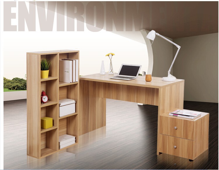 创意家具电脑桌写字台 台式办公桌家用书桌书柜组合定制一件代.