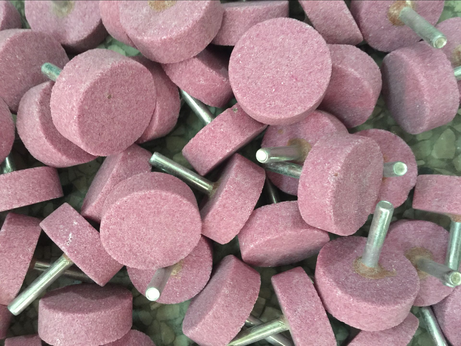 陶瓷风电磨头 pa40*15*6柄 铬刚玉磨头 t型砂轮磨头红色砂轮磨头