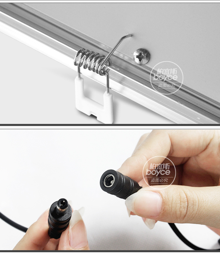 集成吊顶led平板灯pvc板石膏板卡扣灯led面板灯300*600led 弹簧灯