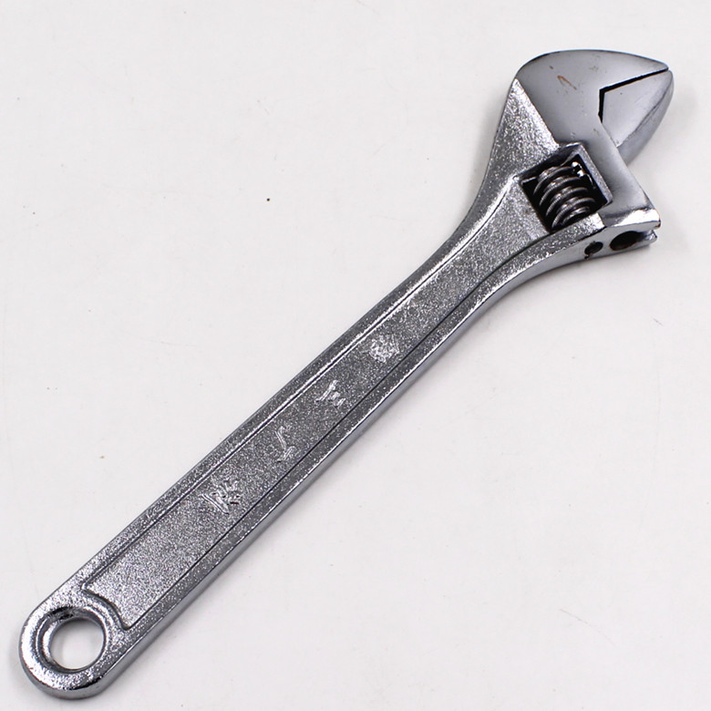 e537 10寸优质钢活口扳手250*30mm 手动活动扳手可调节活络扳手