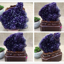 特价天然乌拉圭紫晶簇 紫晶洞块 紫水晶原石聚宝盆 水晶摆件消磁