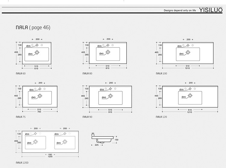 陶瓷一体台盆面盆洗脸盆卫生间嵌入式中边高边洗手盆浴室柜盆双盆