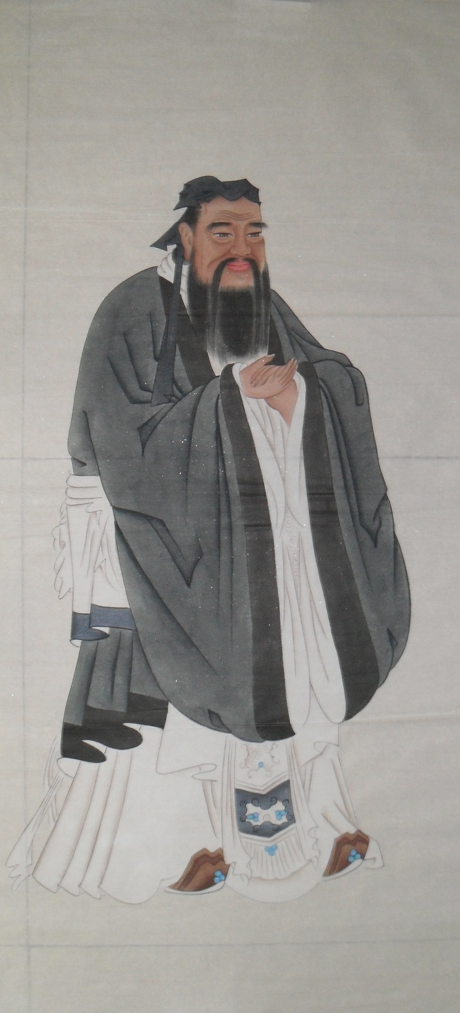 梵雅牌四尺工笔小工笔写意古代仕女关公孔子 美人图 人物画装饰画