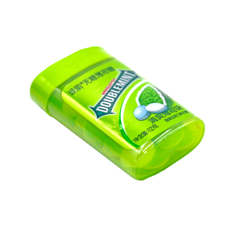 箭牌20粒绿箭 无糖 薄荷糖 清爽薄荷味 12.4克 防治口腔 零食