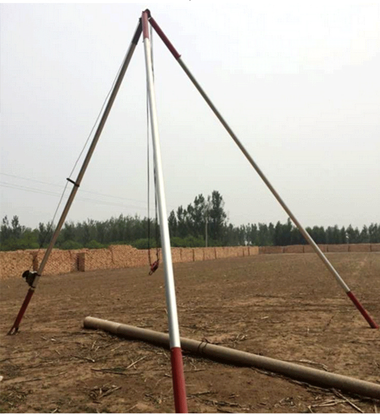 铝合金三角架电线杆立杆机 水泥杆立起杆器人字抱杆扒杆8-15米