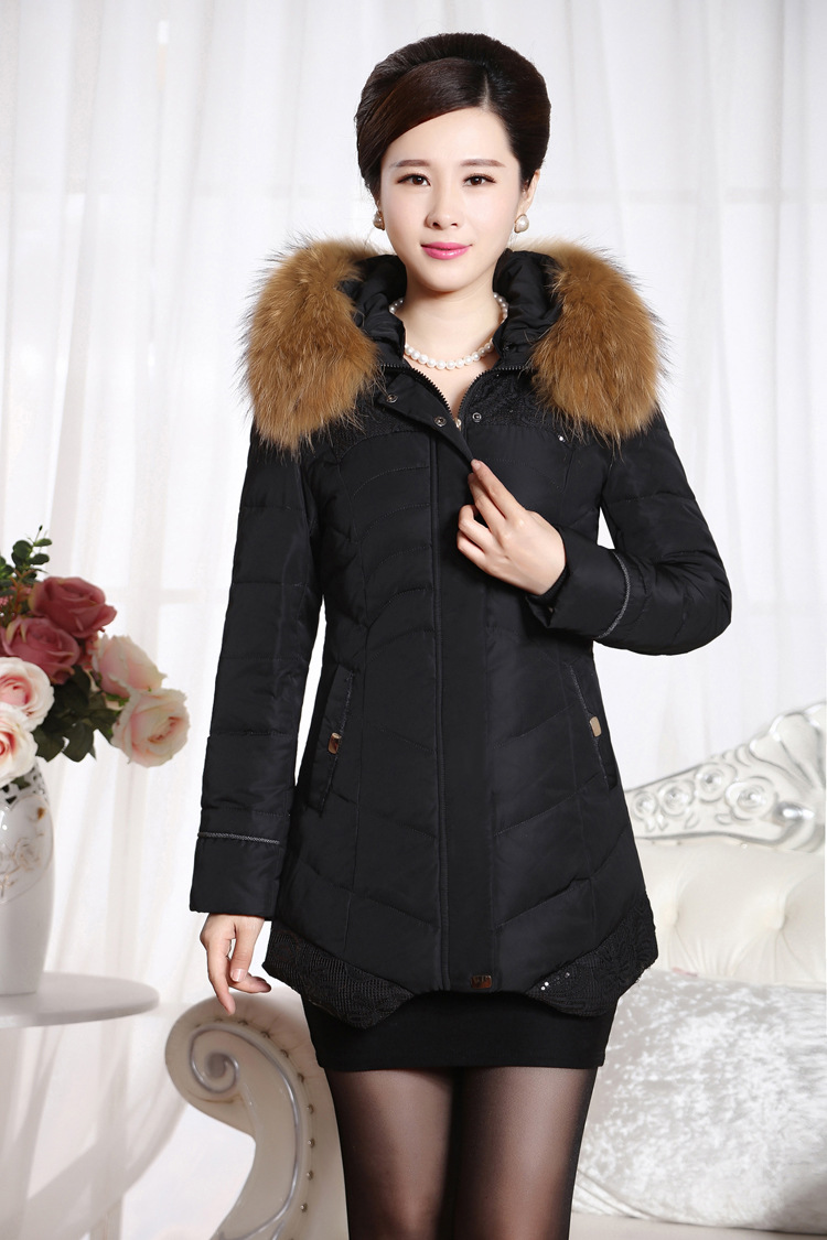 2016冬装新款哥弟羽绒服女中长款高档保