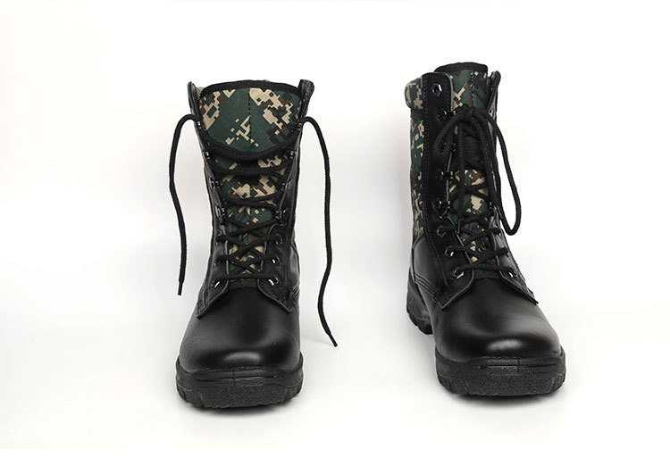 正品二炮作战靴新款火箭军鞋真皮男鞋迷彩特种兵战术靴劳保工作鞋