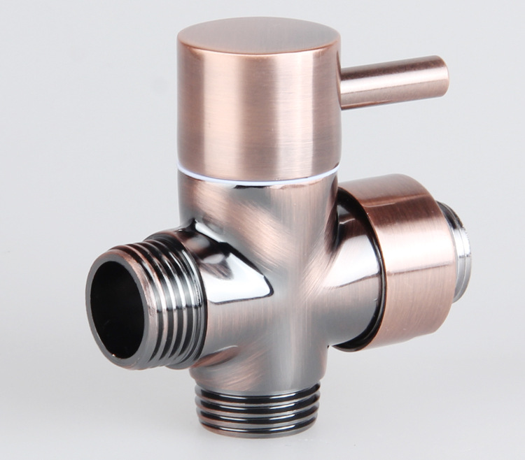全铜 淋浴专用分水器 红古铜快开分水器