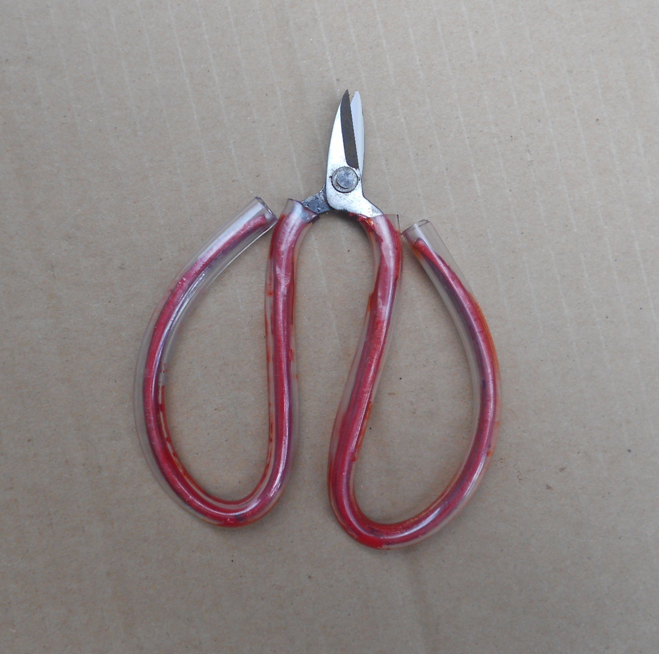 【防磨手】软柄剪刀 家用剪刀 办公剪刀 红色短嘴剪-打金工具