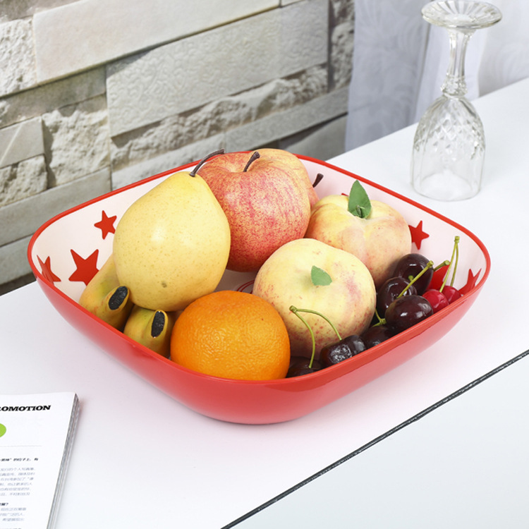 方形双层创意果盘塑料盘子干果零食盘客厅水果盘批发定做