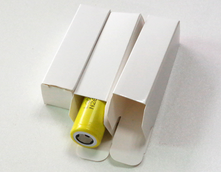 18650小白盒 2 1包装带防火标贴18650电池纸盒 18650电池盒