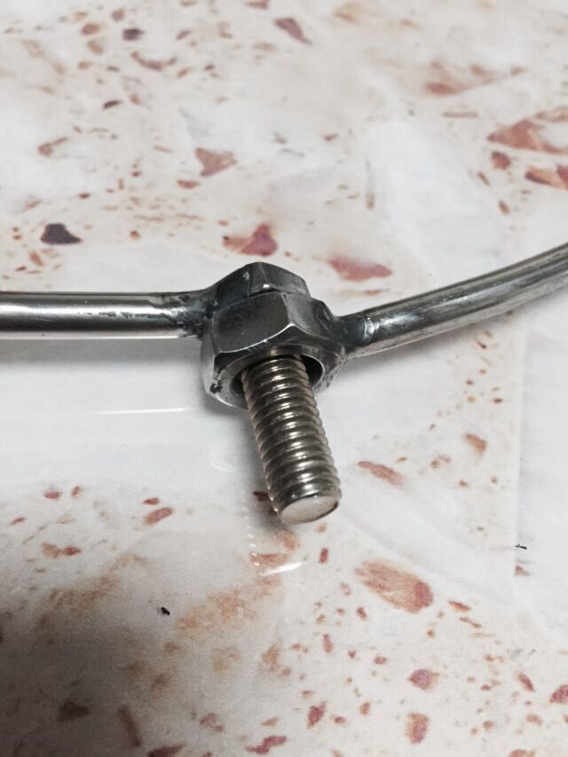 不锈钢实心抄网圈35405060抄网头配件8mm螺丝