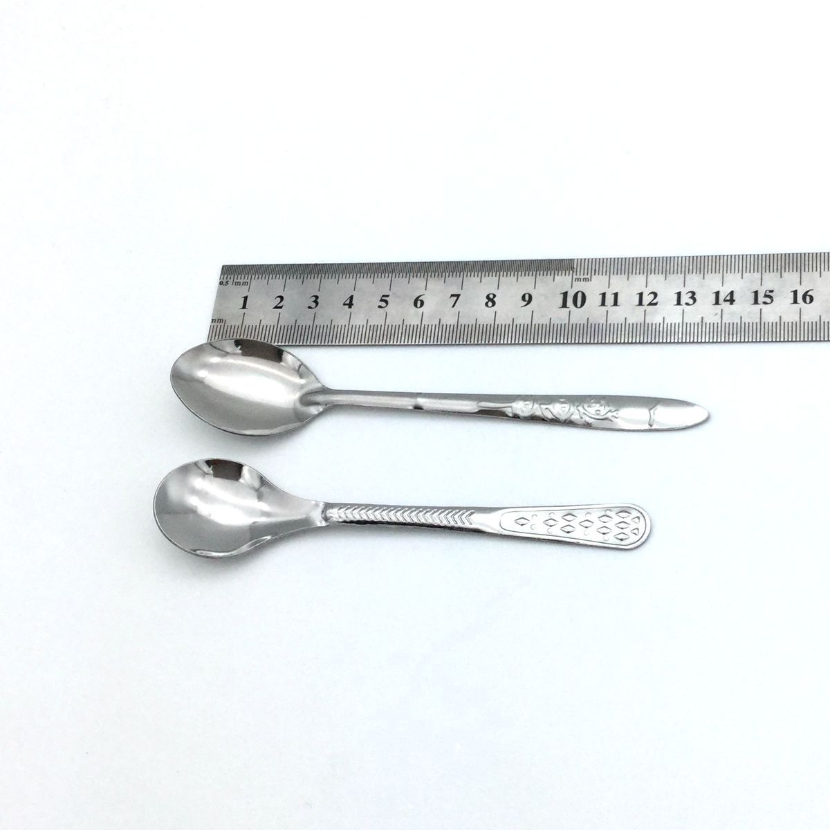 Factory Tableware Stainless Steel Seasoning Spoon 4 Pieces One Card Stainless Steel Tableware Seasoning Spoon Stall Goods Purchase Wholesale