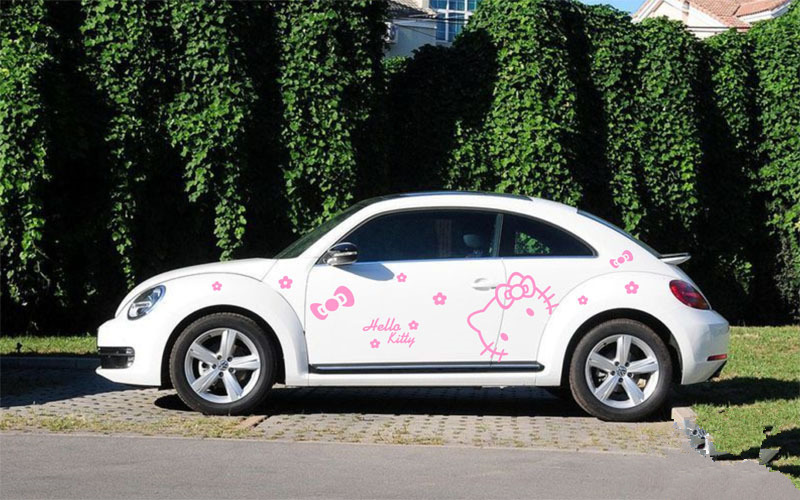 雨燕fo smarthellokitty汽车贴纸卡通整车贴全车贴拉花车身贴