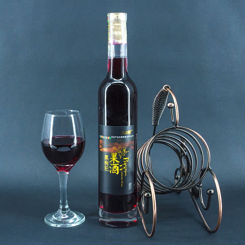 厂家直销批发养生红酒正宗黑枸杞酒500ml 甜黑