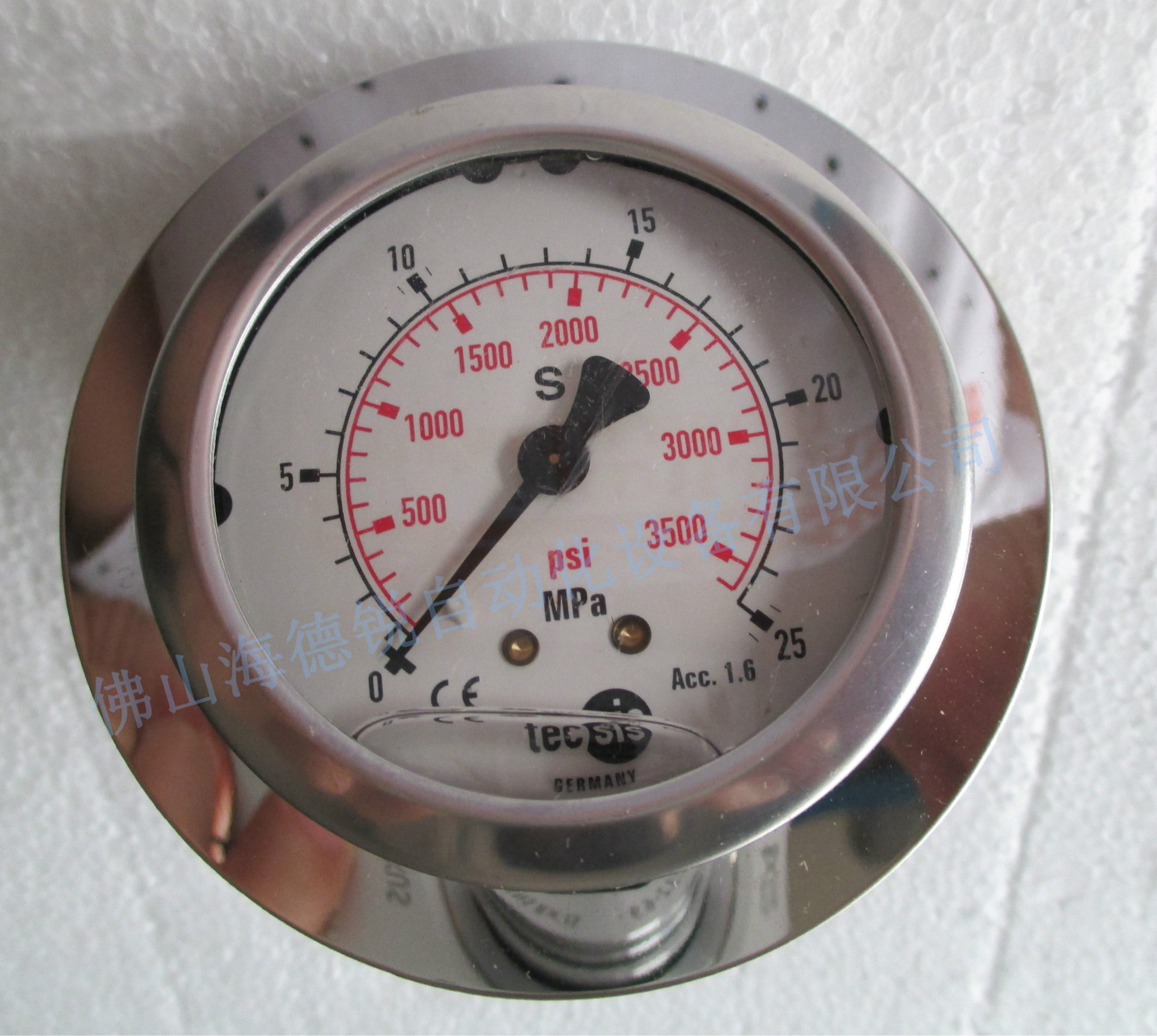 注塑机配件耐震压力表品牌tecsis025mpa