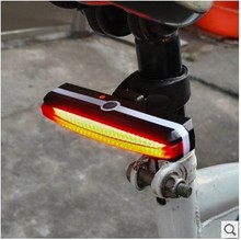自行车尾灯2266一字型光带尾灯 USB充电尾灯 自行车灯USB尾灯