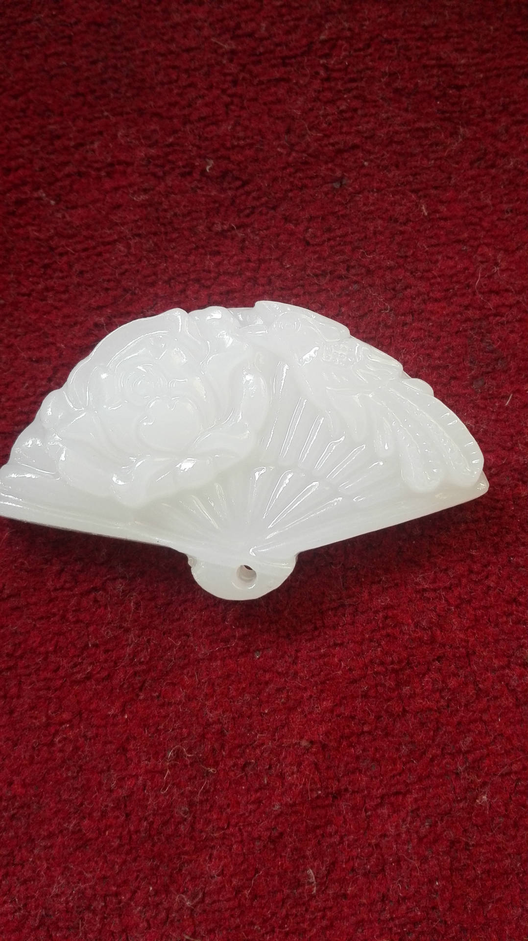 玉玲珑 玉扇吊坠图形花开富贵 厂家大量批发