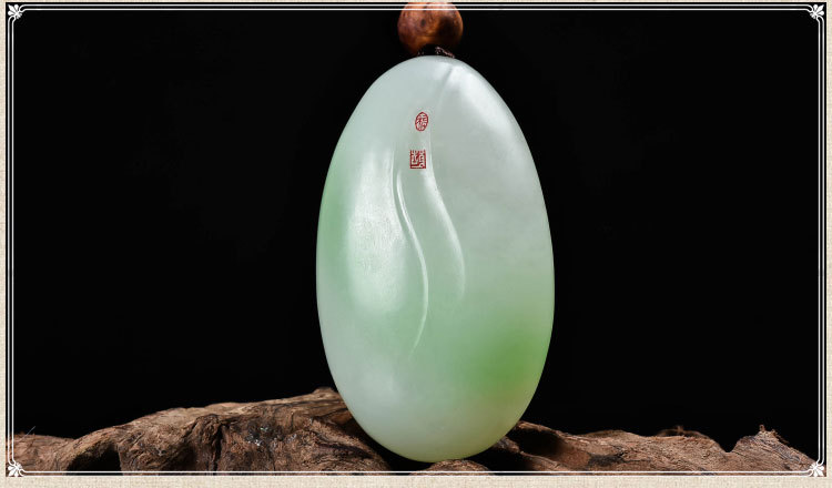 福益鑫和田玉翠青挂件比翼双飞青海翠青白玉俄料带翠批发