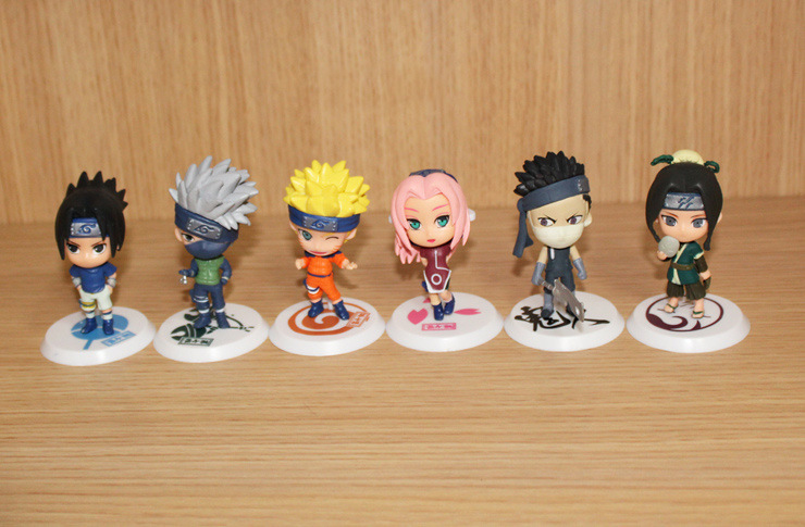 超大火影忍者手办模型6款20代q版公仔摆件 车载动漫周边 摆件景品