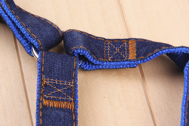 促销牛仔宠物牵引绳胸背带加牵引带胸背套狗绳子中大型犬链子