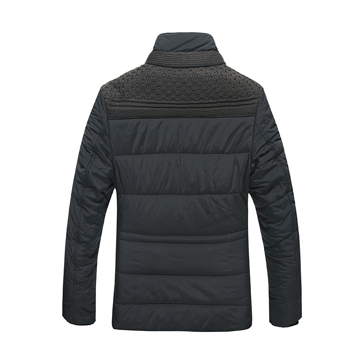 2016秋冬棉衣 品牌剪标 男装镶拼棉衣 男士立领休闲外套三色076_服饰