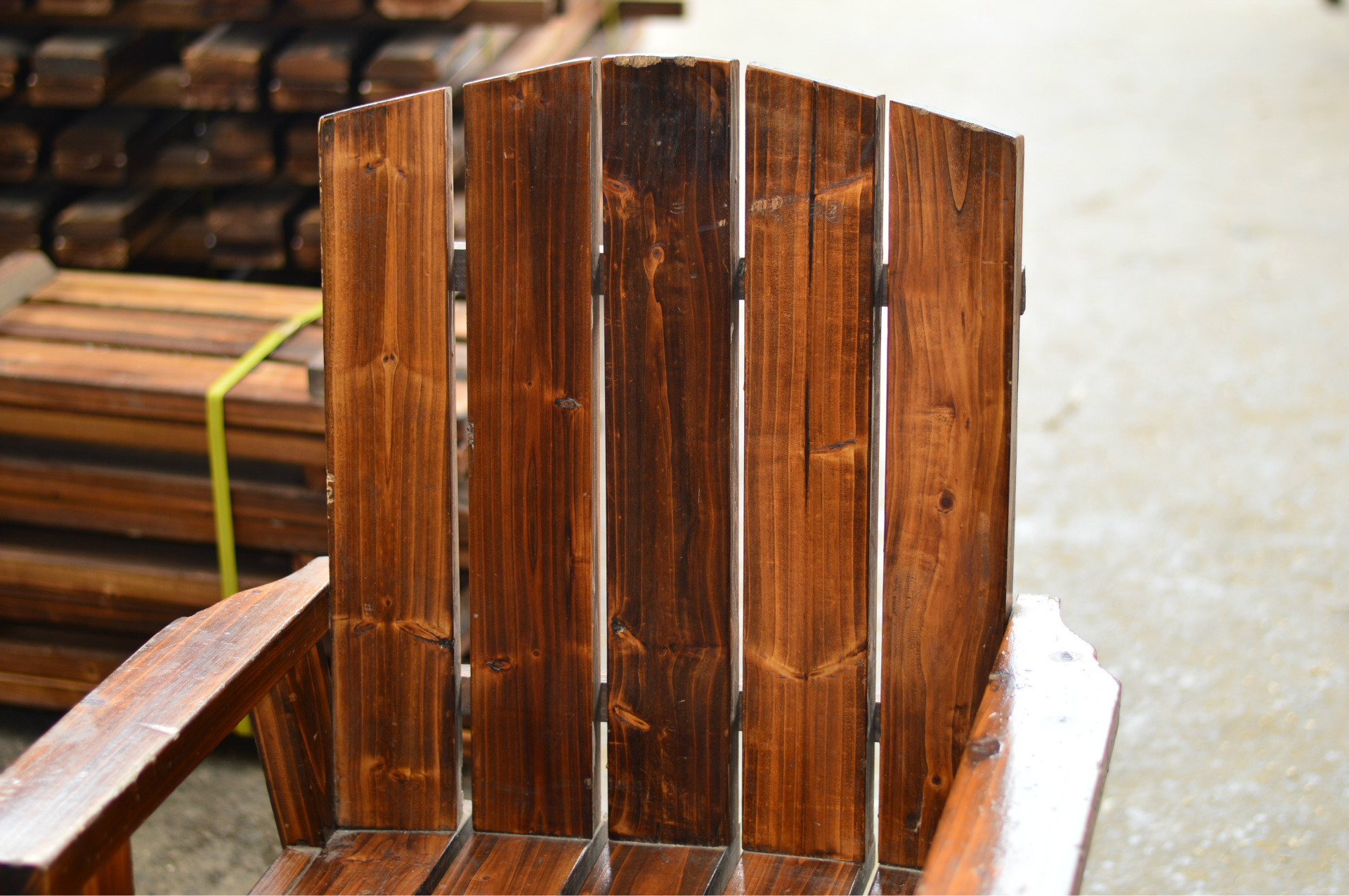 直销实木家具火烧木家具炭化木防腐木餐厅家具碳化木户外休闲沙.