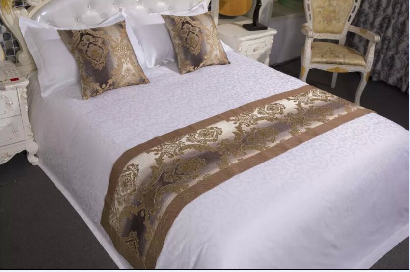 酒店宾馆高档酒店床尾巾欧式床旗厂家直销支持定制