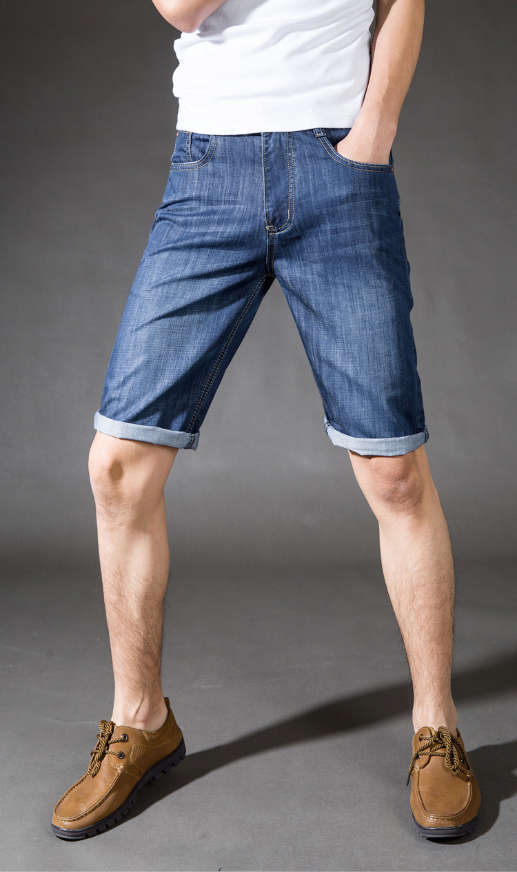 批发男式牛仔短裤男夏季超薄款中裤 牛仔七