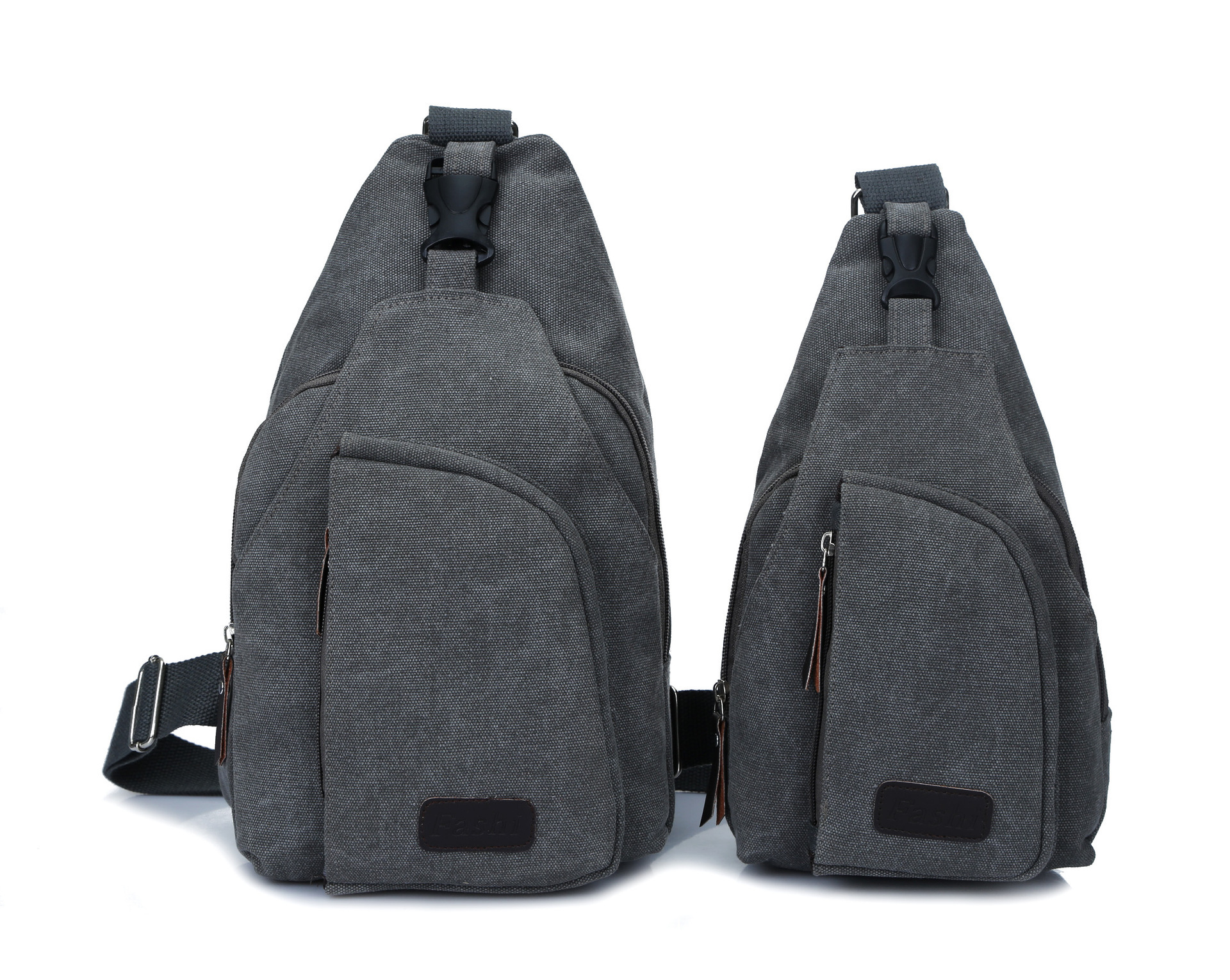 新款韩版男士帆布包 胸包 休闲多功能牛仔布户外挎包