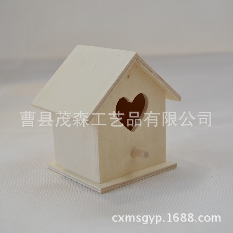 厂家直销精美手工艺品鸟窝 创意木质摆件鸟屋 可定制