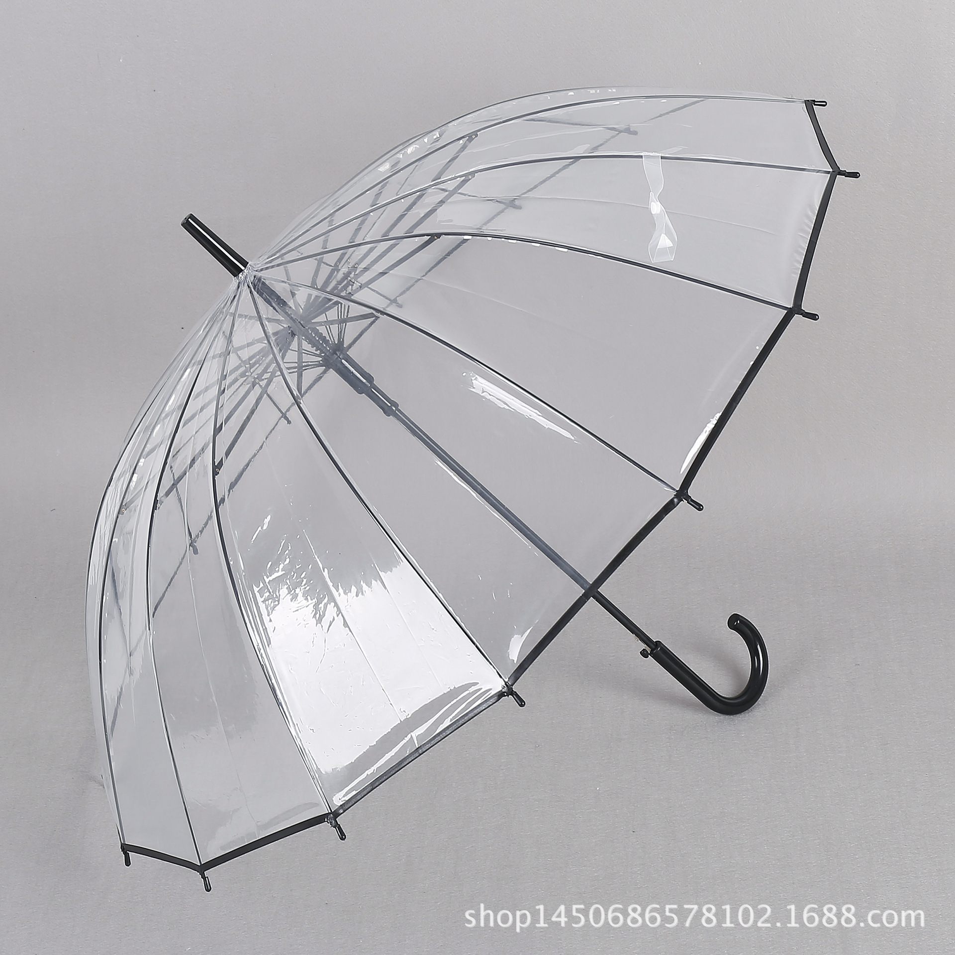 透明伞长柄伞女网红小清新定制印logo图案广告伞 伞 雨伞厂家批发