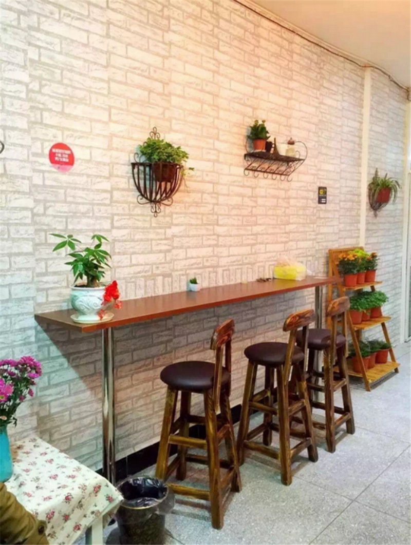 创意家用小吧台桌隔断靠墙桌长桌高脚桌酒吧桌小吃店椅组合定制