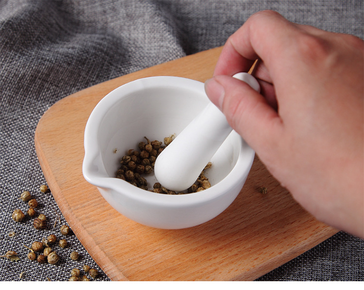 陶瓷捣碎罐 研磨器 捣蒜罐 磨臼 米糊研钵 蒜泥捣蒜器 捣药罐