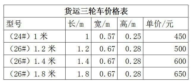 【厂家直销】货运 环卫人力三轮车 老年通用代步脚蹬 三轮车