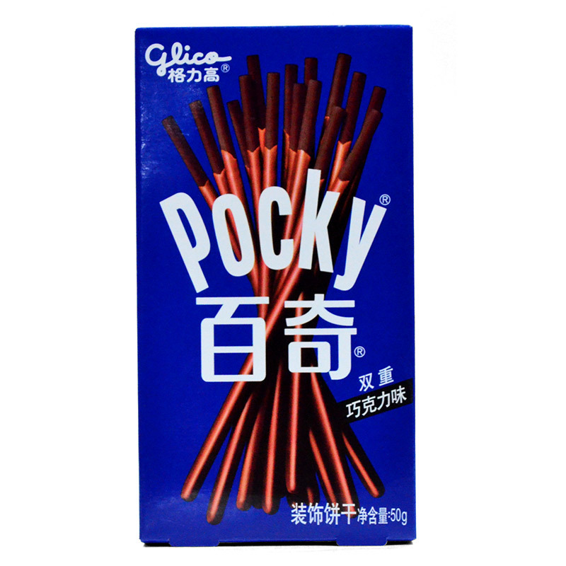 格力高百奇饼干 浓郁巧克力味饼干 抹茶装饰涂层饼干 休闲零食