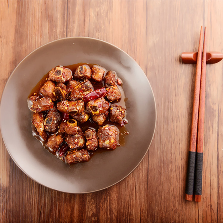 四川特产麻辣猪小排185g厂家批发小吃零食香辣排骨猪肉类熟.