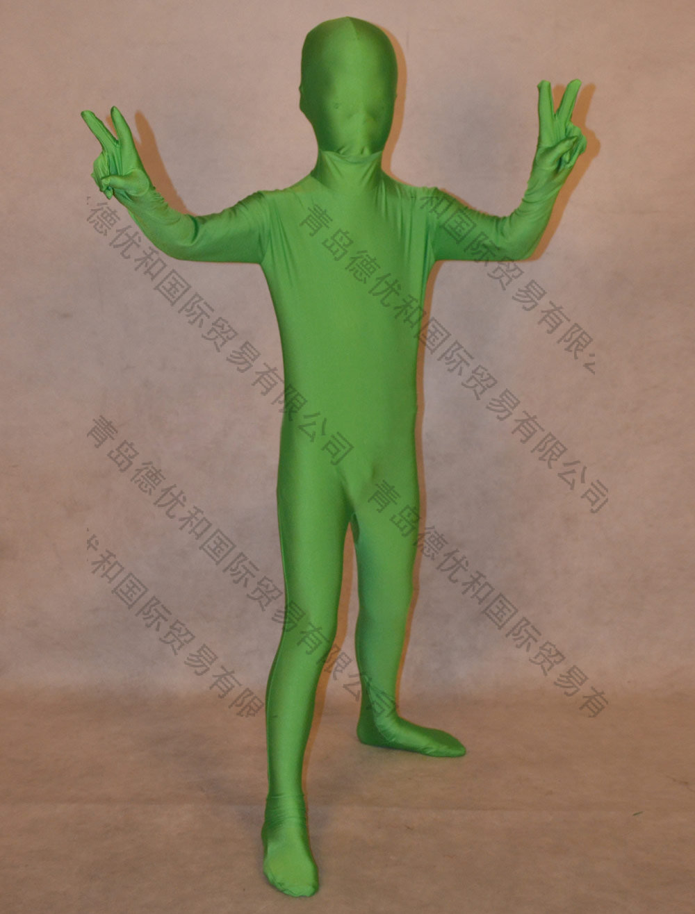 全身连体衣舞台表演全包衣紧身衣高弹莱卡束缚cospaly服儿童款