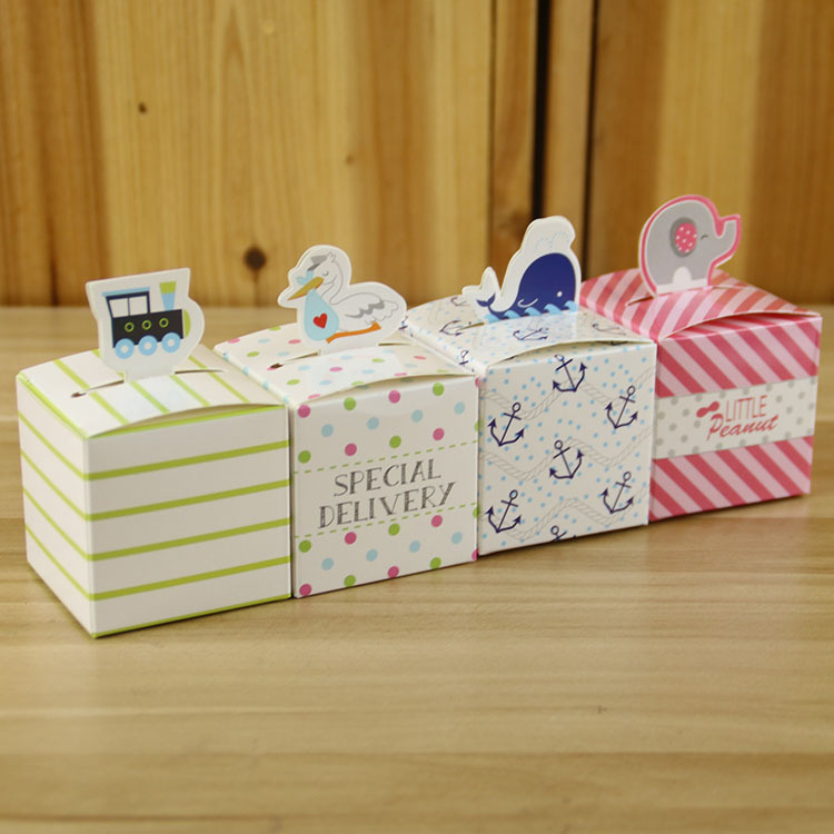 新款热销欧式动物喜糖盒 宝宝满月糖果盒 宝宝周岁喜糖盒