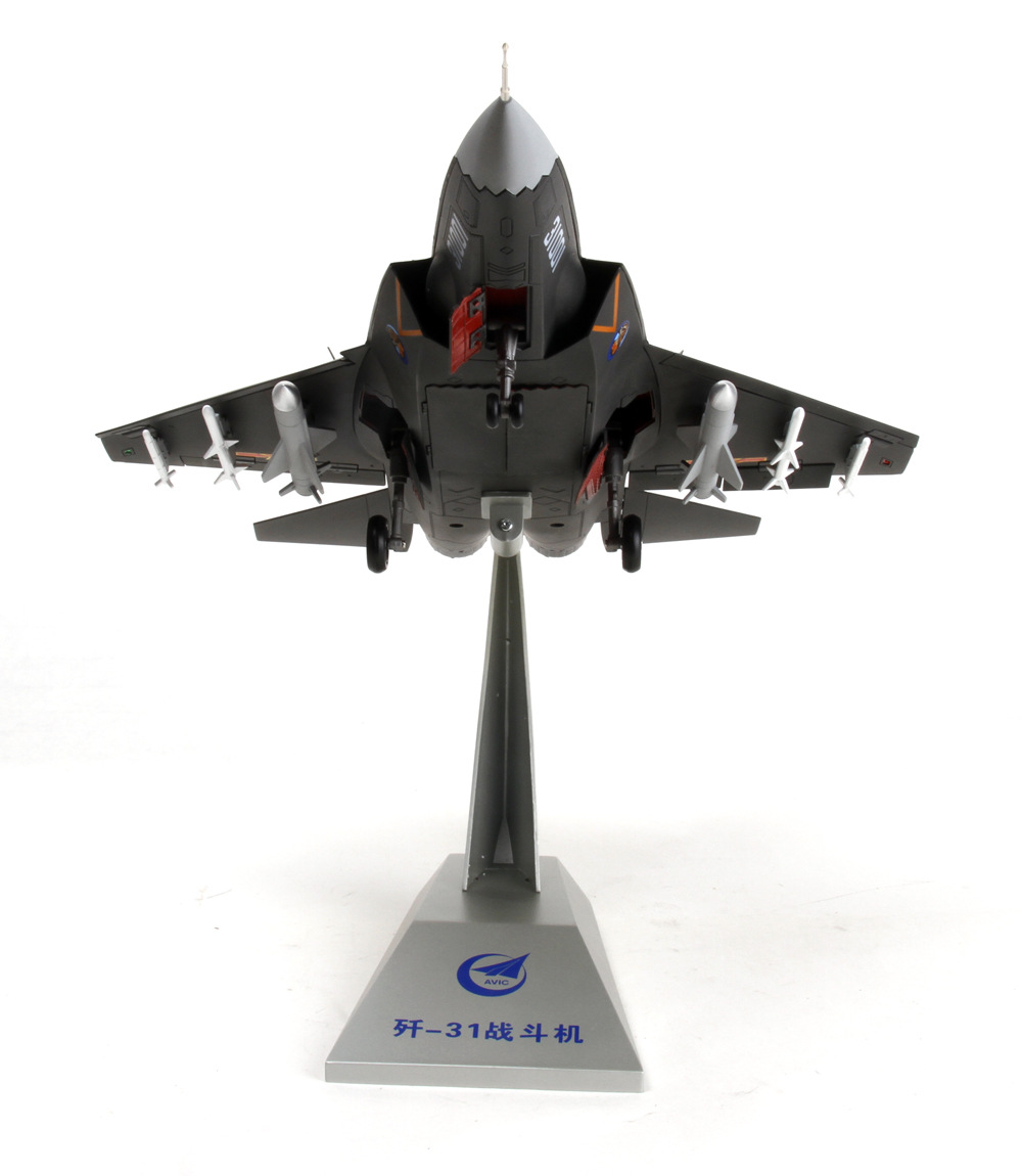 定制批发 1:32歼31鹘鹰战斗机合金军事模型 成品静态飞机模型礼品