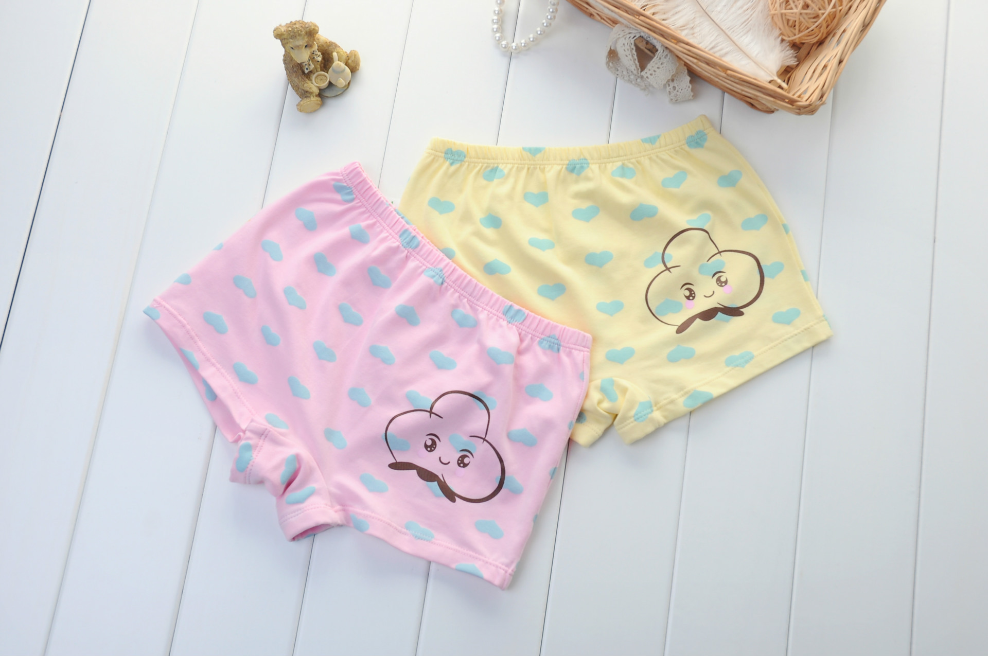 卡宝熊女童内裤女平角宝宝棉质短裤 萌萌小可儿童小孩可爱内裤