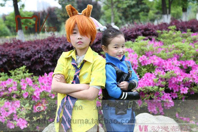 疯狂动物城judy朱迪兔子儿童男女装拟人尼克狐狸cosplay服现货