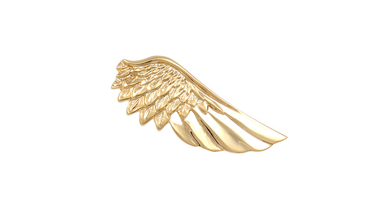 萨瓦仕品牌金属电镀金色天使之翼男士时尚休闲经典翅膀领带夹定制